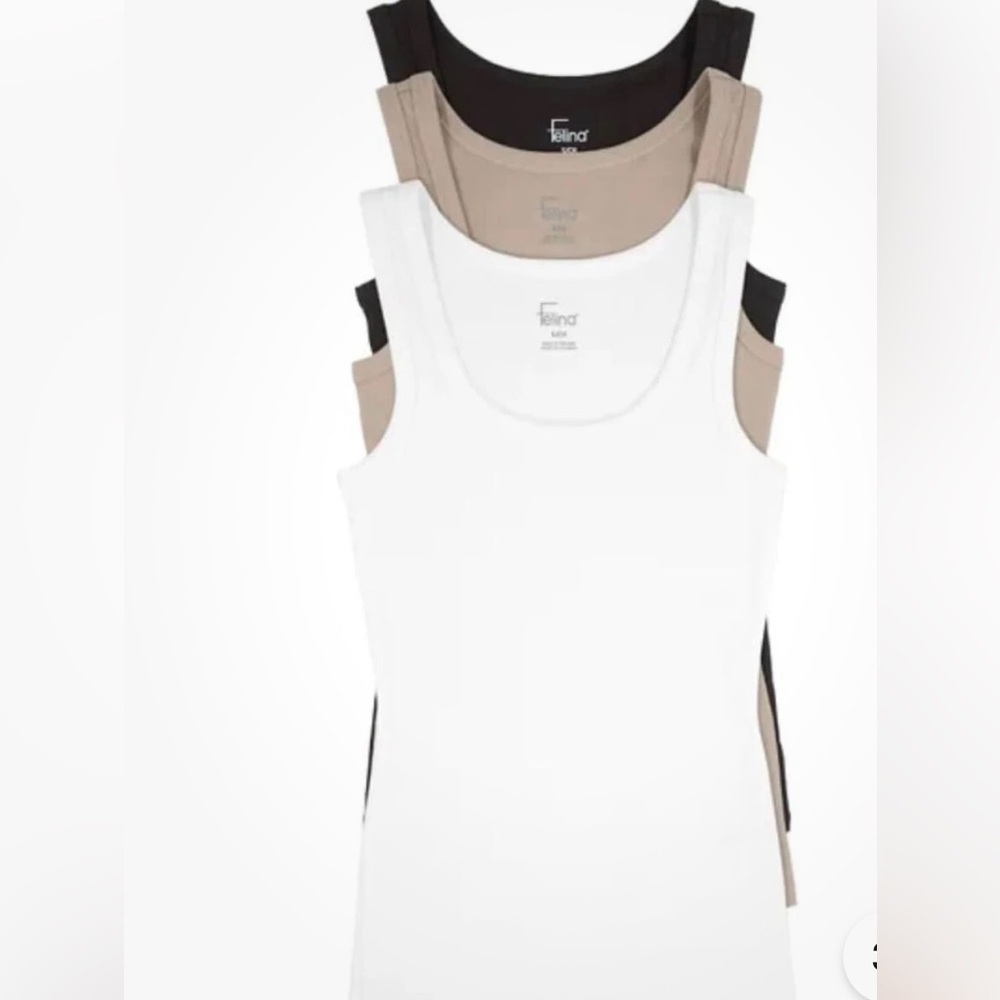 Open box Felina Women's Ribbed‎ Tank, 3-pack